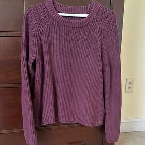 Quince Women's Fisherman’s Cotton Cable Crew Neck Sweater